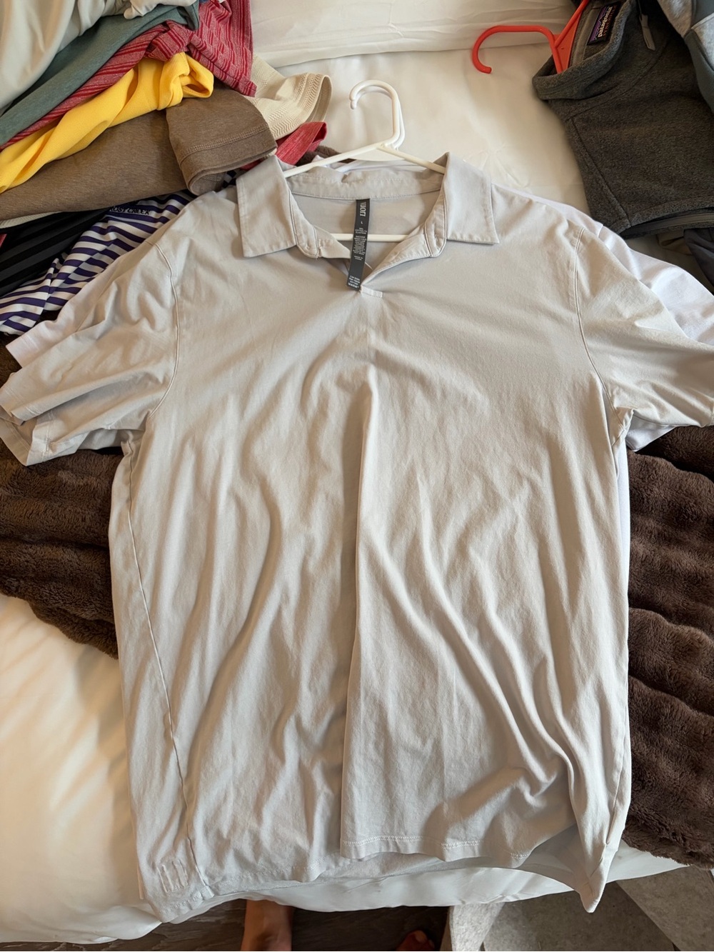 Vuori Light Gray Men’s Polo